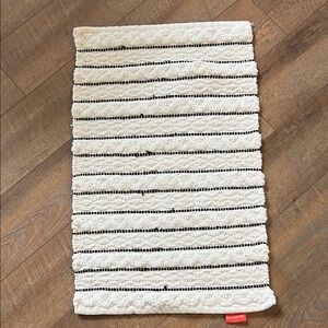 Striped Black and White Rug